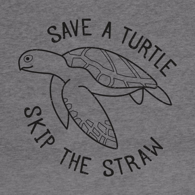 Save A Turtle Skip The Straw by bangtees